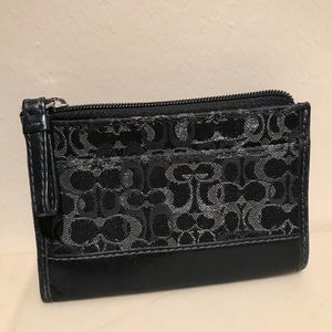 Black Coach monogram wallet